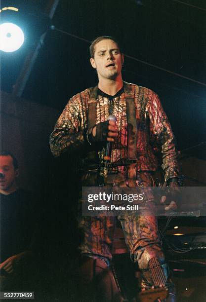 Keith Duffy of Boyzone perform on stage at the National Exhibition Centre, on November 11th, 1997 in Birmingham, England.