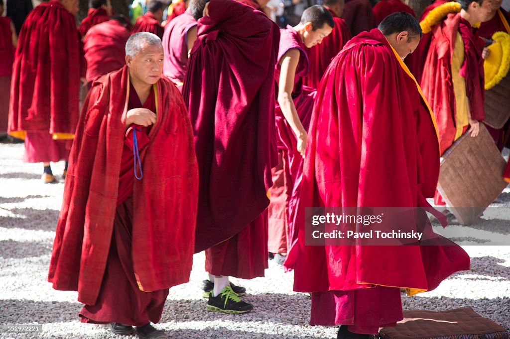 Buddhist monks in Sera Monastery