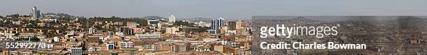 panoramic view of city of kampala - kampala fotografías e imágenes de stock