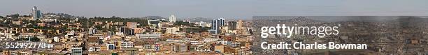 panoramic view of city of kampala - kampala stock pictures, royalty-free photos & images