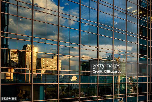 mexico city skyline from the landmark el angel - mexico city building stock pictures, royalty-free photos & images