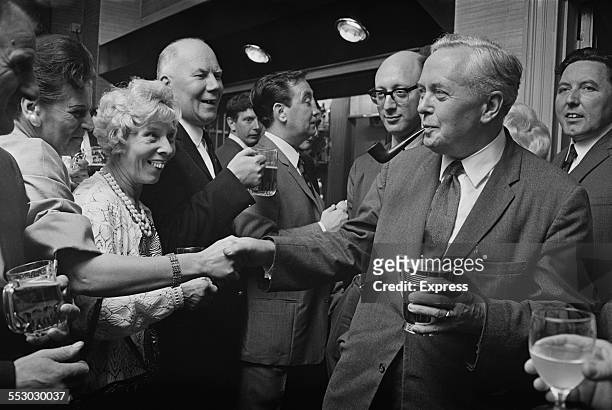 Prime Minister of the United Kingdom, Harold Wilson , opening the Bermondsey Labour Club, London, 1967.