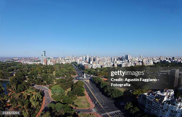 palermo from the air! - palermo buenos aires stock-fotos und bilder