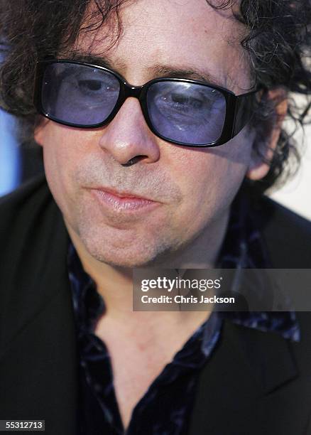 Director Tim Burton arrives for the premiere of the film "Corpse Bride" at the Palazzo del Cinema on the eighth day of the 62nd Venice Film Festival...