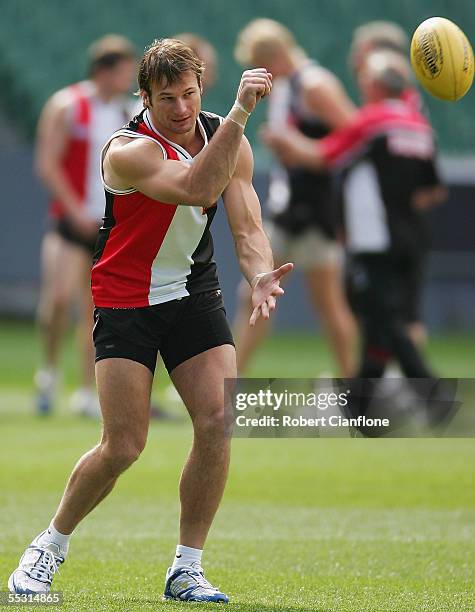 Aaron Hamill of the Saints in action during the St Kilda Saints AFL training session at the MCG September 8, 2005 in Melbourne, Australia.