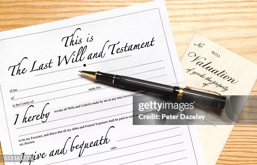Last will and testament Last will and testament