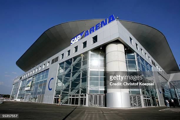 General view of the SAP-Arena before the DEL Ice Hockey match between Adler Mannheim and DEG Metro Stars on September 08, 2005 in Mannheim, Germany.