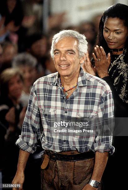 Ralph Lauren at the Ralph Lauren Fall 1993 show circa 1993 in New York City.