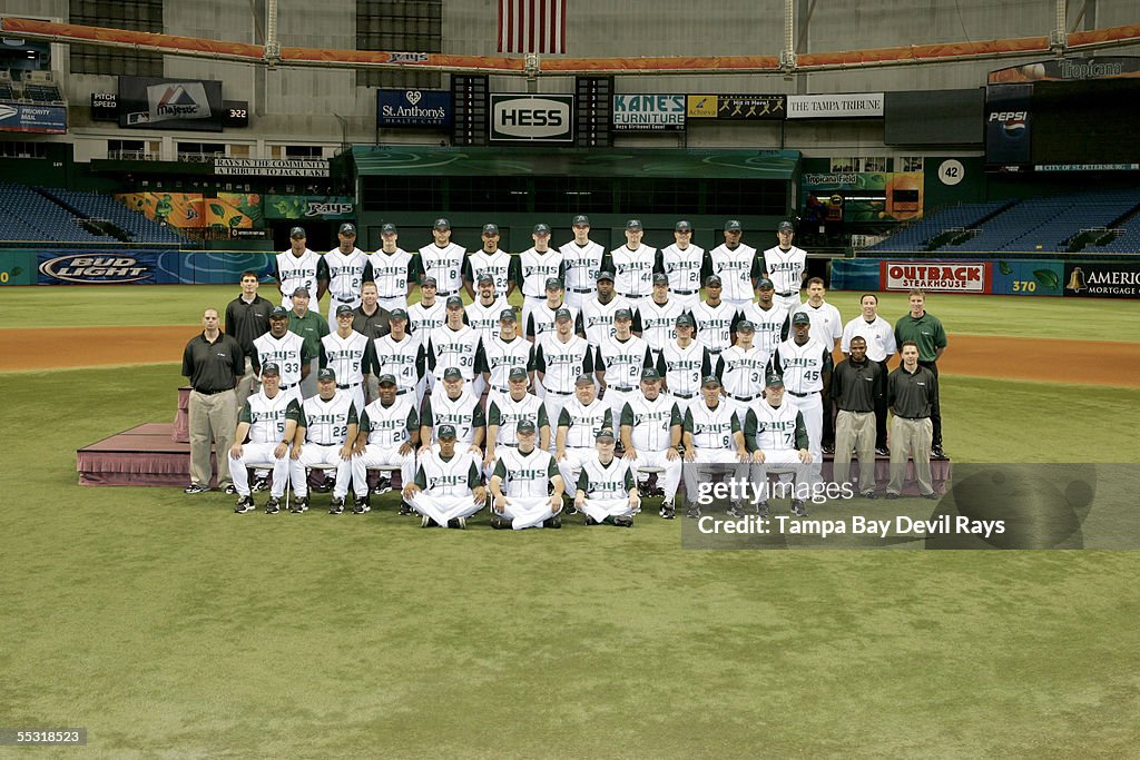 Devil Rays Frank Tampa Bay Devil Rays Team Photo at Tropicana Field in August, 2005 in ...