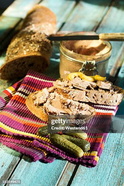 Liverwurst Spread With Pickled Cucumber High-Res Stock Photo