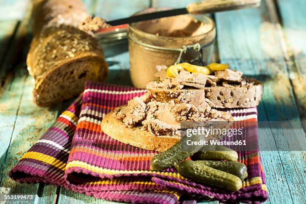 Liverwurst Spread With Pickled Cucumber High-Res Stock Photo
