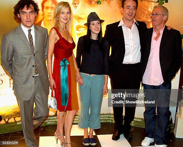 Director Joe White, Rosamund Pike, Jena Malone, Matthew MacFadyen and Producer Paul Webster at the Irish Premiere of "Pride and Prejudice" in the...