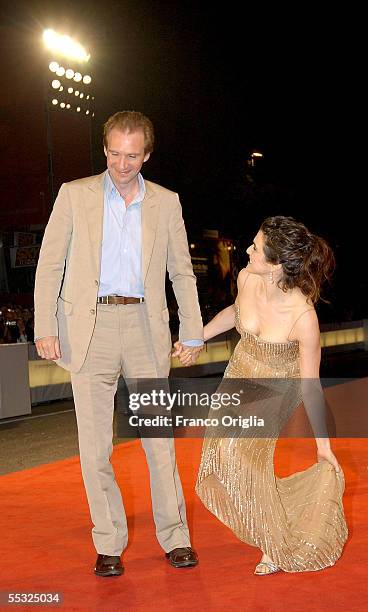 Actors Ralph Fiennes and Rachel Weisz arrive at the premiere of the in competition film "The Constant Gardener" at the Palazzo del Cinema on the...