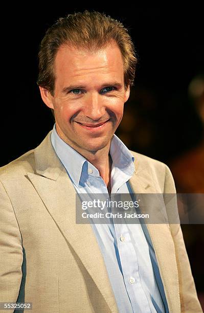 Actor Ralph Fiennes arrives at the premiere of the in competition film "The Constant Gardener" at the Palazzo del Cinema on the tenth day of the 62nd...