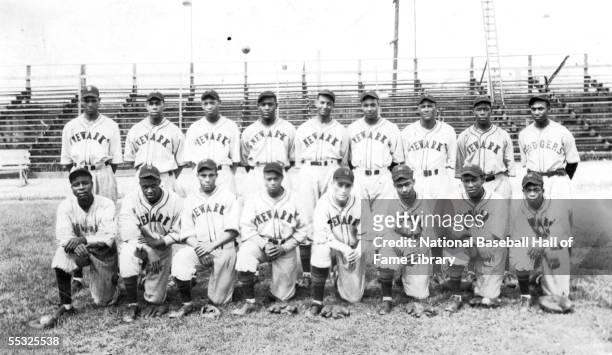 The 1935 Newark Dodgers pose for a team photo. In 1936, Newark was purchased by Abe and Effa Manley who merged the team with the Brooklyn Eagles. The...