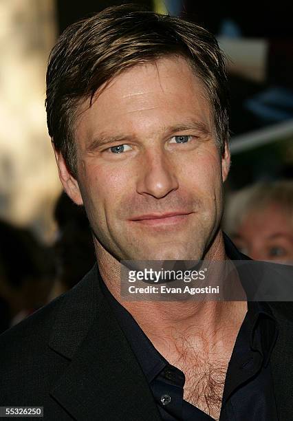 Actor Aaron Eckhart attends the "Thank You For Smoking" premiere at the 2005 Toronto International Film Festival September 09, 2005 in Toronto,...