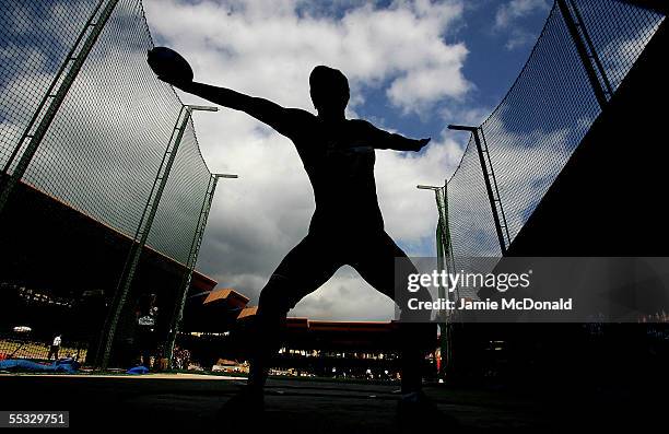 General view of the Discus during the IAAF World Athletics Final on September 9, 2005 at the Stade Louis II in Monte Carlo, Monaco.