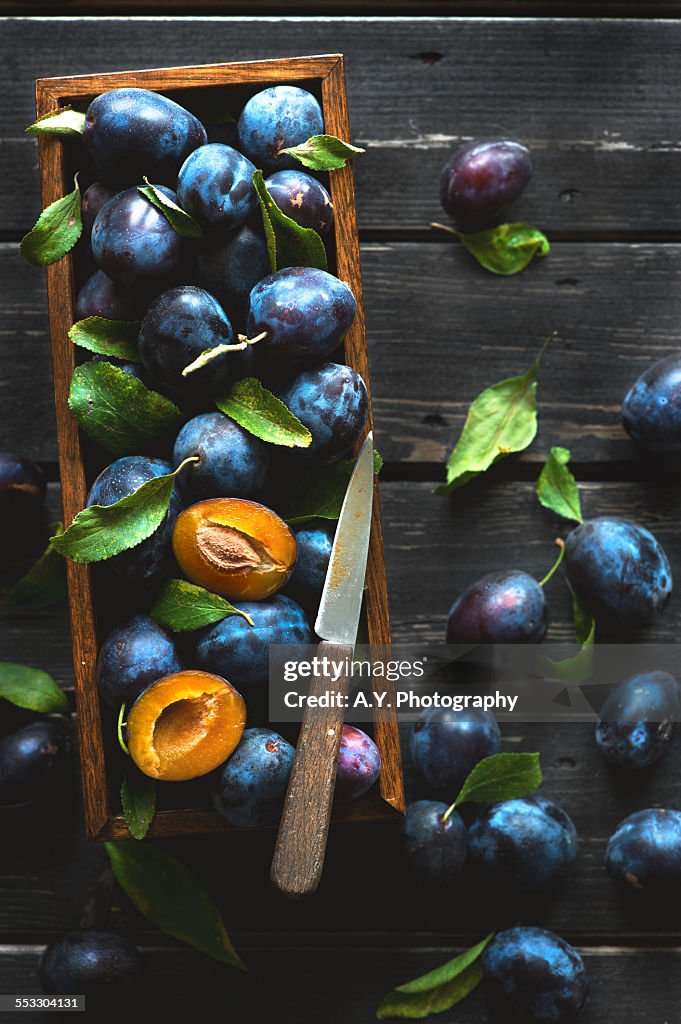 Fresh Damson Plums