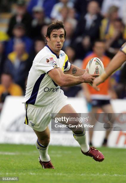 Andrew Johns of Warrington Wolves in action during the superleague match between Warrington Wolves and Leeds Rhinos at The Halliwell Jones Stadium on...