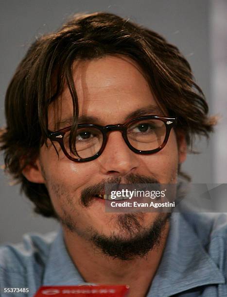 Actor Johnny Depp participates in a press conference for "Tim Burton's Corpse Bride" during the 2005 Toronto International Film Festival September...