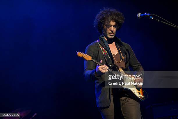 American Blues musician Doyle Bramhall performs onstage at the Chicago Theater, Chicago, Illinois, March 14, 2014.