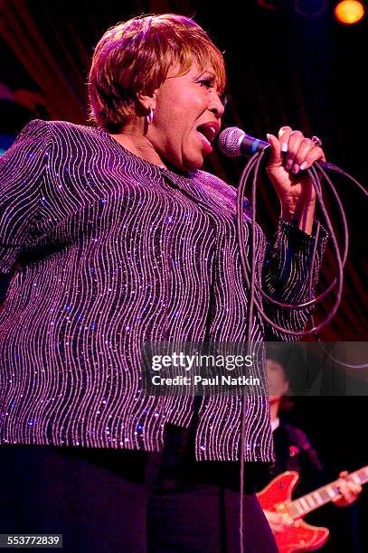 American Blues singer Denise Lasalle performs onstage during a Koko Taylor Benefit at the House of Blues, Chicago, Illinois, November 19, 2006.