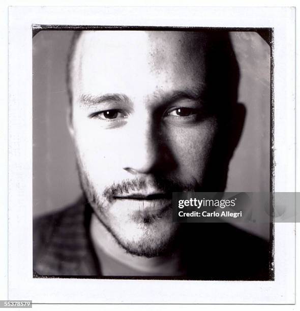 Actor Heath Ledger poses for a Polaroid portrait while promoting his film "Brokeback Mountain" at the Toronto International Film Festival September...