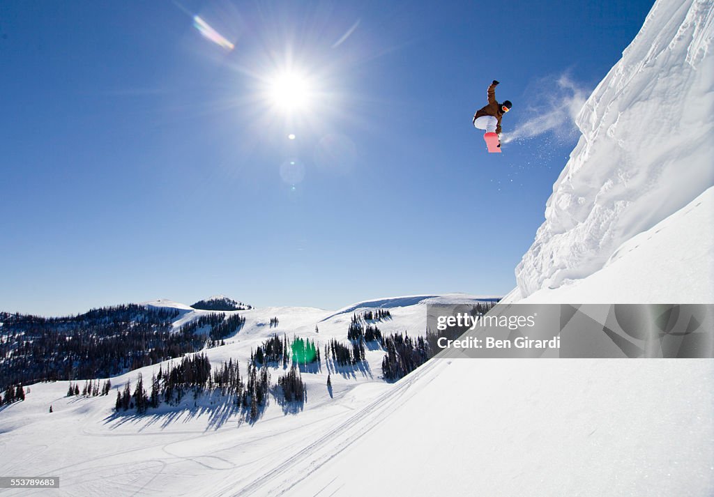 Snowboarder Jumping