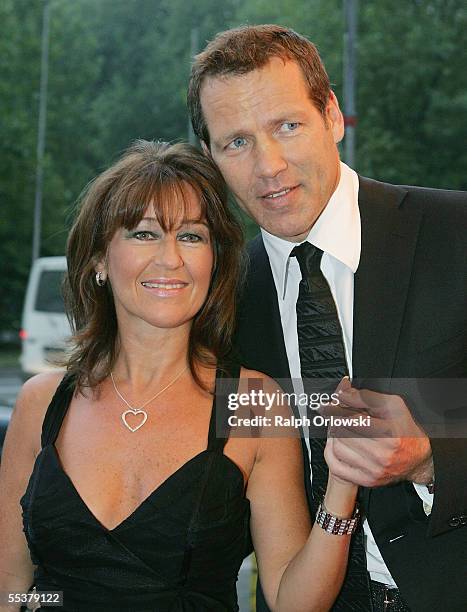 Former boxer Henry Maske and his wife Manuela arrive at the "Brot gegen Not" charity gala on September 10, 2005 in Dusseldorf, Germany.