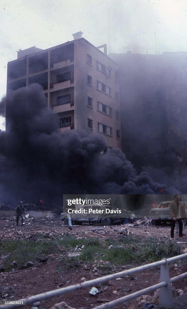 Scene During The Bombing Of The American Embassy In Lebanon