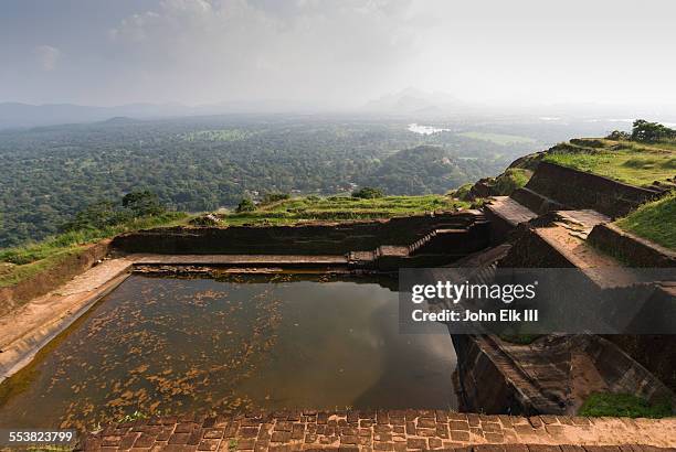 ruins on sigiria summit - sigiriya stock pictures, royalty-free photos & images