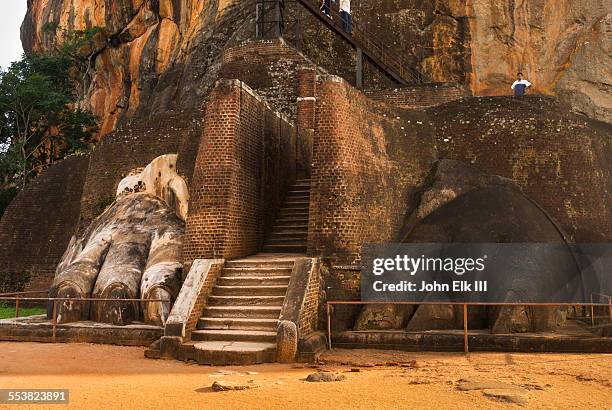 lion's paw, entry to sigiria summit walkway - dambulla stock pictures, royalty-free photos & images