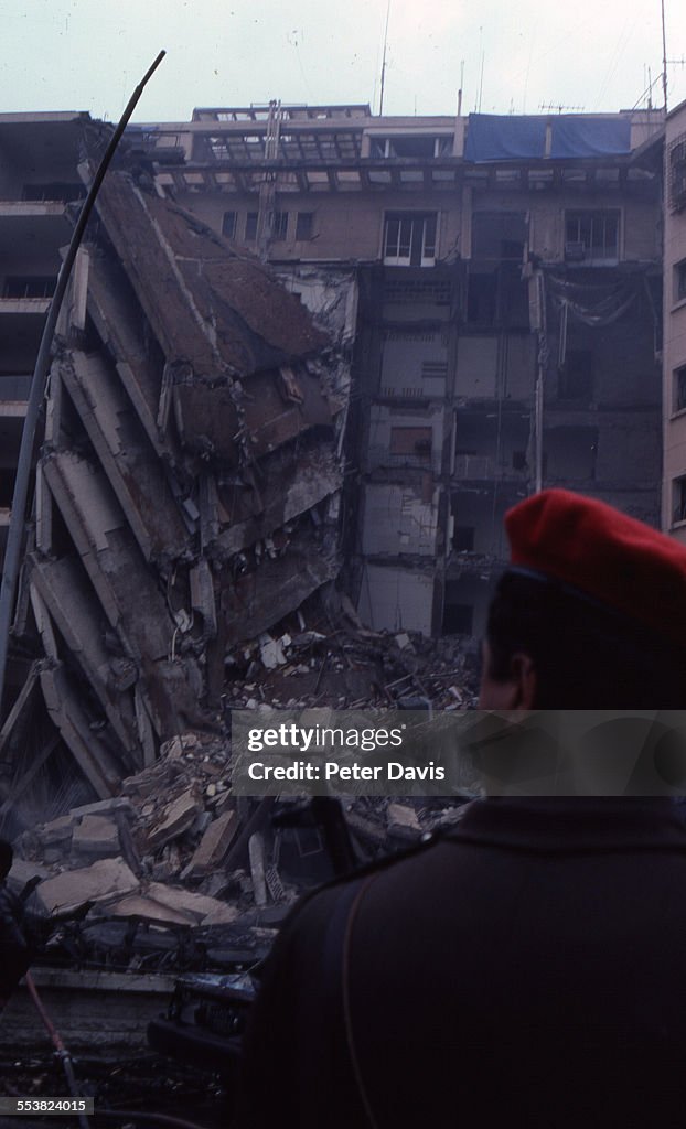 Scene During The Bombing Of The American Embassy In Lebanon