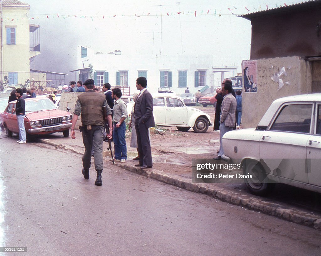 Scene During The Bombing Of The American Embassy In Lebanon