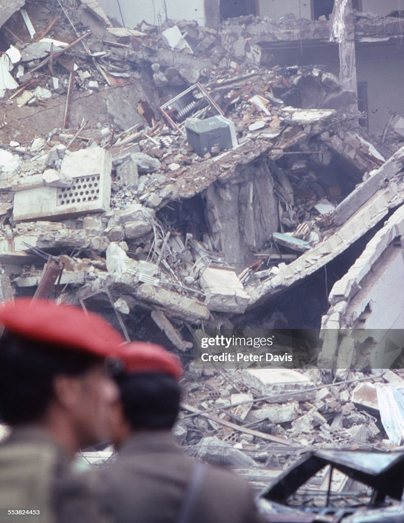 Scene During The Bombing Of The American Embassy In Lebanon