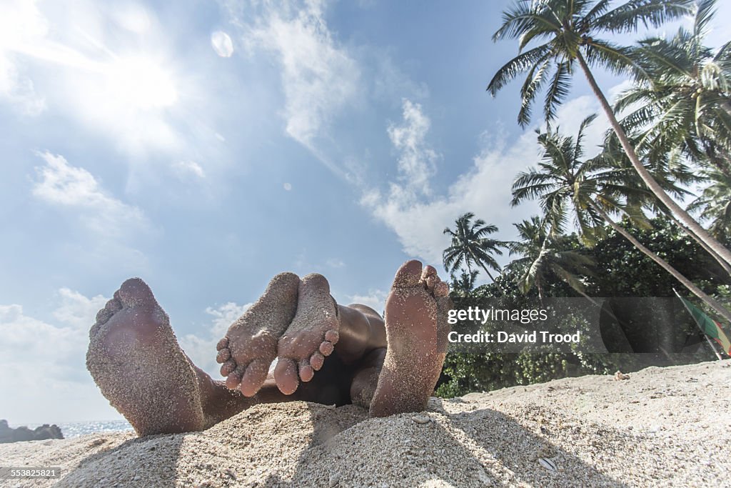 Honeymoon couple on vacation in Sri Lanka