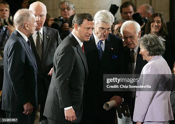 On the first day of hearings, Supreme Court Chief Justice nominee John Roberts introduces his parents John and Rosemary to Judiciary Committee...