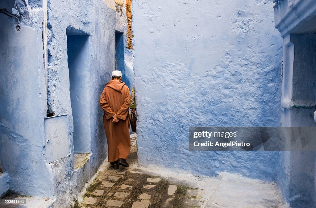 Chaouen walking man