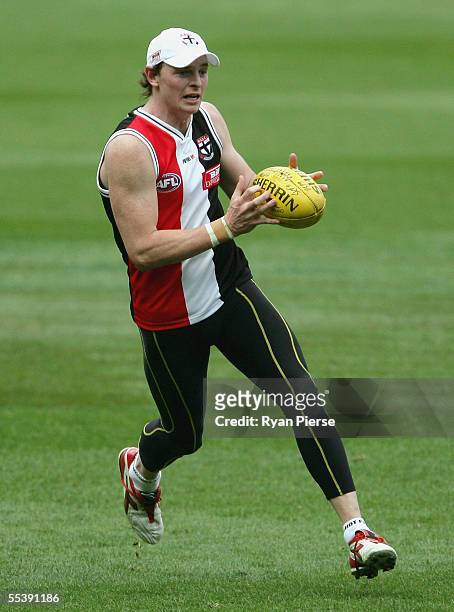 Brendon Goddard of the Saints in action during the St Kilda Saints training session at the M.C.G. On September 13, 2005 in Melbourne, Australia.