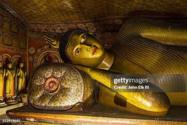 dambulla, cave temple with buddha images - circa 1st century ストックフォトと画像