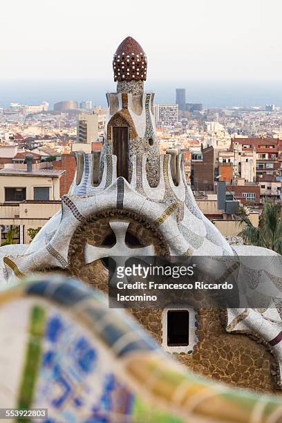 barcelona from park guell - francesco riccardo iacomino spain stock pictures, royalty-free photos & images