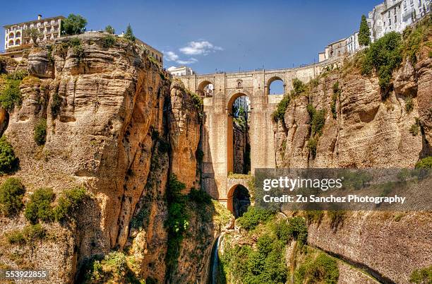 puente nuevo. ronda - costa del sol - fotografias e filmes do acervo