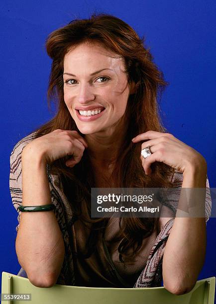 Actress Jolene Blalock poses for a portrait while promoting the film "Slow Burn" at the Toronto International Film Festival September 12, 2005 in...