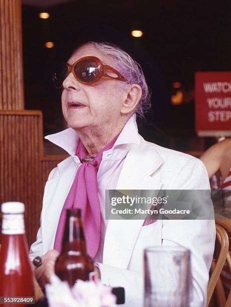 Portrait of Quentin Crisp in a New York diner, United States, 1995.