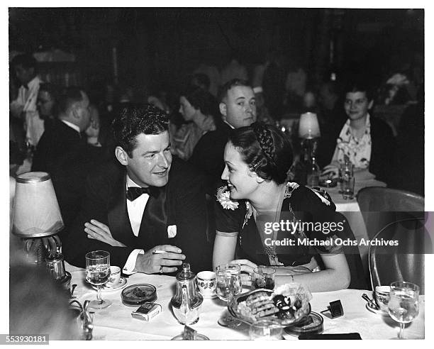 Actress Dorothy Lamour with husband Herbie Kay attends an event in Los Angeles, California.