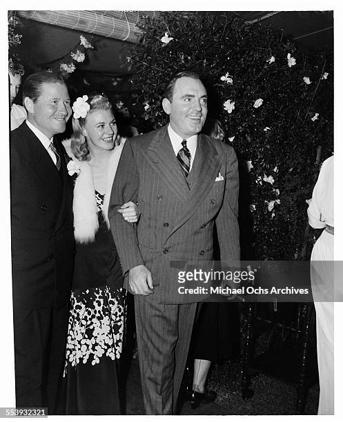 Actor Pat O'Brien and actress Ginger Rogers attends an event in Los Angeles, California.