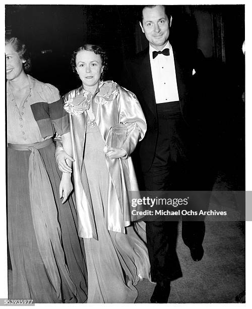 Actor Robert Montgomery and his wife actress Elizabeth Bryan Allen attend an event in Los Angeles, California.