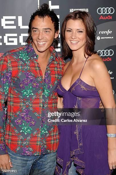 Model Maria Jose Ruiz and her boyfriend Dani DJ attend the first night of dancer Rafael Amargo's new Show "DQ...Pasajero en Transito" at the Gran Via...