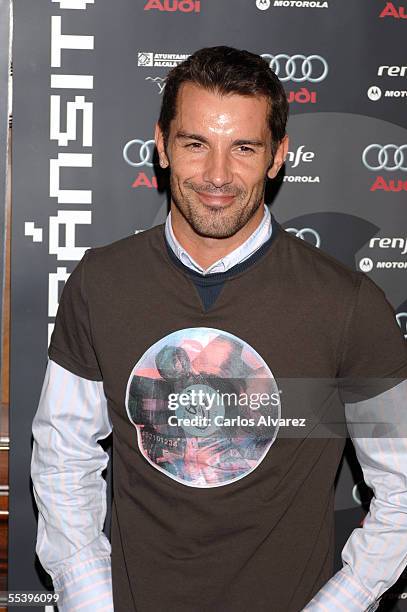 Actor Jesus Vazquez attends the first night of dancer Rafael Amargo's new Show "DQ...Pasajero en Transito" at the Gran Via Theater on September 13,...