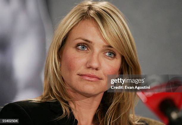 Actress Cameron Diaz participates in a press conference for the film "In Her Shoes" during the 2005 Toronto International Film Festival September 14,...